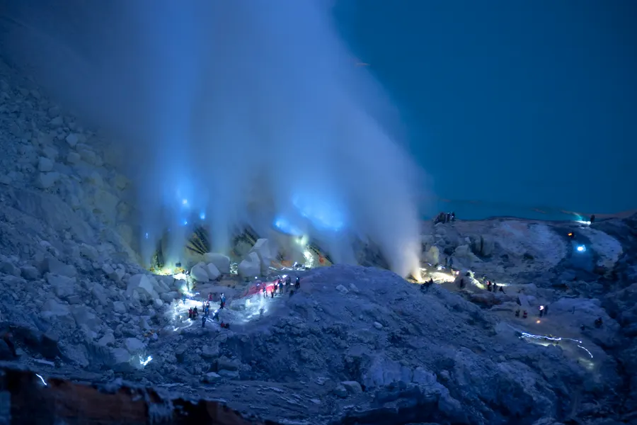 Ijen Crater Blue Fire